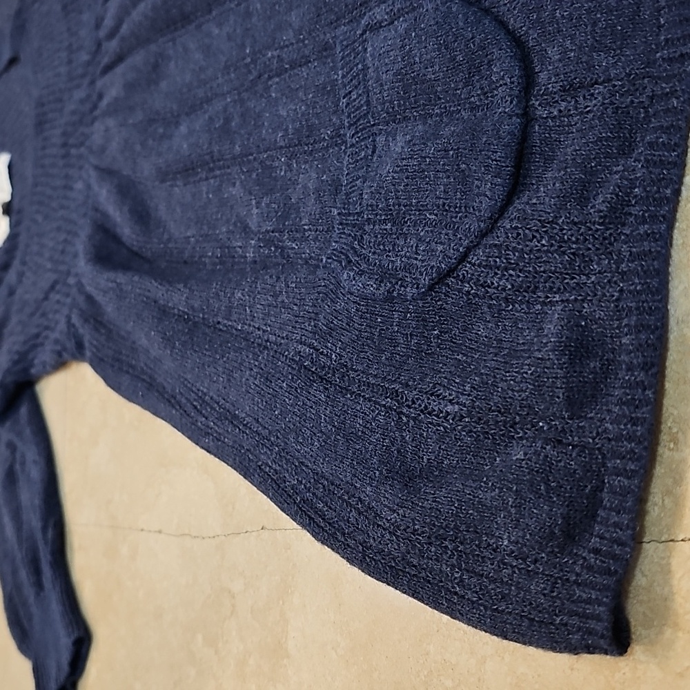 Y2K Vintage Hollister Dark Blue Babydoll Sweater Top - Picture 7 of 16